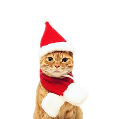 China Christmas Viable Style Adjustable Cat Dog Hat Scarf Coat Decoration Pet Clothing for sale