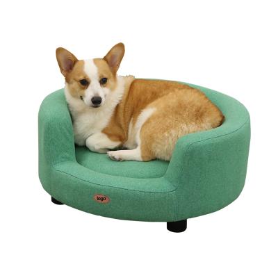 China Wholesale Customized Breathable Soft Canvas Dog Bed Linen Pet Bed Bed Indoor Non-slip Sofa for sale