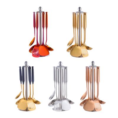 China New Arrivals Sustainable Kitchen Tools 7 Piece Utensil Set Kitchen Hotel Stainless Steel for sale