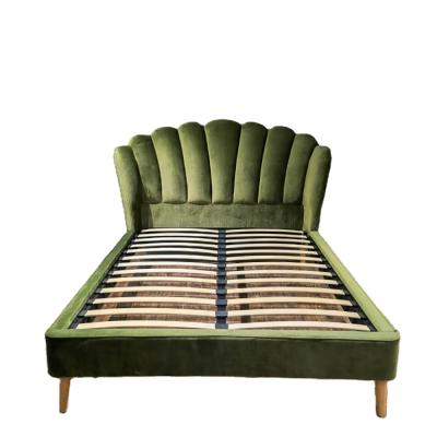 China Foldable Modern Upholstered Luxury Full Size King Size Wooden Double Bed Frames Queen for sale