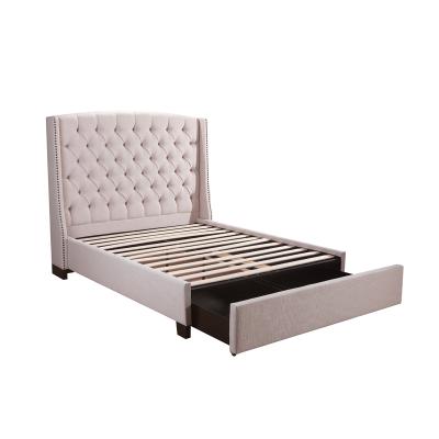 China Latest Design Malaysia Tufted King Frame Bed Large Single Bed With Storage for sale