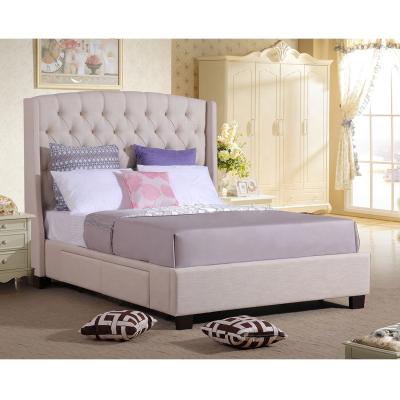 China Modern style furniture tufted European leather bed furniture set for bedroom for sale