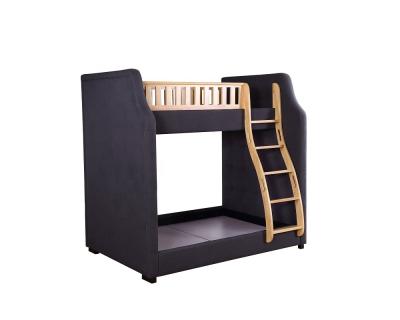 China Tufted Modern Solid Wood Kids Bedroom Furniture Princess Castle With Double Stairs Kids Bed for sale