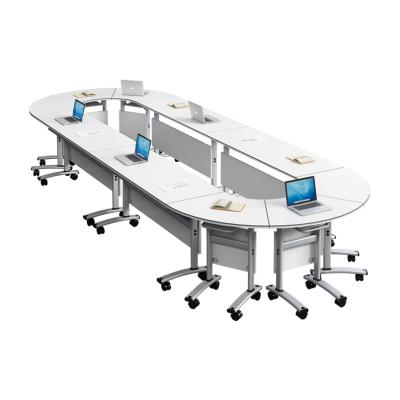 China Large Extendable Plastic Collapsible Meeting Folding Table For Meeting for sale