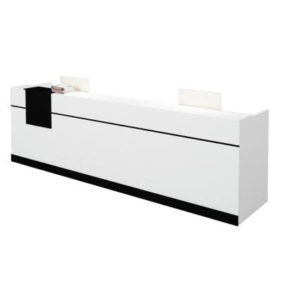 China Adjustable Compartment (Height) ew Design Office Black Fashion Grace Reception Desk for sale