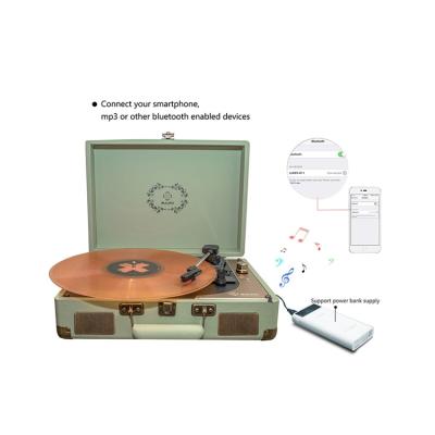 China Retro Style Made in China Portable Retro Phonograph Vinyl Record Suitcase Turntable Record for sale