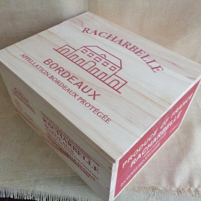 China Handmade custom made wooden wine box storage packing crate wooden cheap price wine box for sale