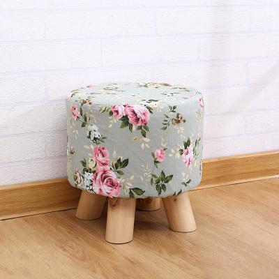 China Wholesale High Quality Children's Stool Eco-friendly Living Room Shoe Bench Round Wooden Stool for sale