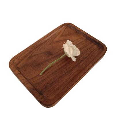 China Wholesale Wooden Breakfast Food Tray Custom Made Serving Organizing Wooden Tray for sale