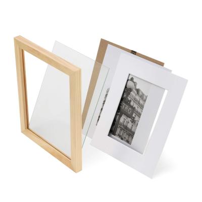 China Wooden Photo Frames For Engraving Wall Art Square DIY High Quality Custom Wholesale Blank Wooden Photo Frame for sale