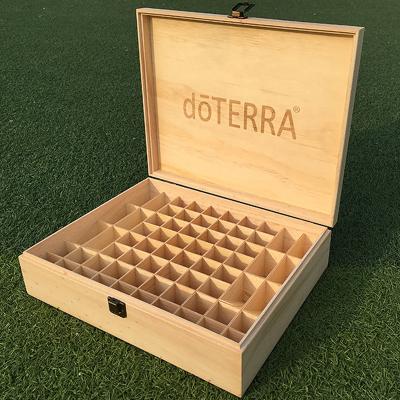 China Aseptic Custom Logo Unfinished Pine Wood Box For Essential Oil Packaging for sale