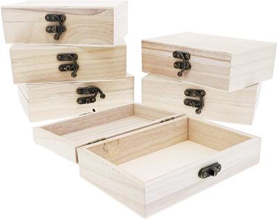 China Aseptic High Quality Bamboo Wooden Box For Gift Storage Gift Packing Box Eco-Friendly Wooden Stash Box for sale