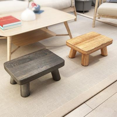 China Sale Modern Paulownia Shoe Stool Stool Stools Low Solid Wood Chair Children's Shoe Stool for sale