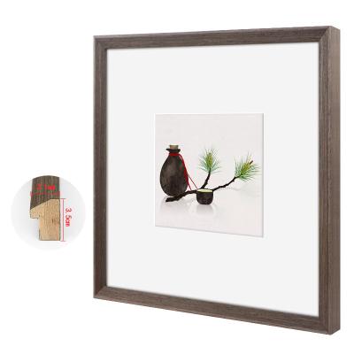 China Eco-friendly Durable Solid Wood Square Photo Frame Can Be Wall Mounted Customized, Any Size And Painting Calligraphy Frame for sale