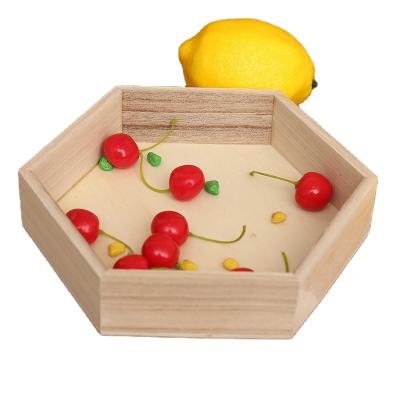 China Sustainable Hot Selling Wooden Box Nordic Style 6 Sided Solid Wood Wooden Storage Chopper for sale