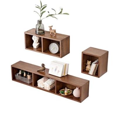 China Living room modern minimalist decoration style wall shelf solid wood floor cabinet for sale