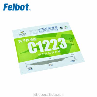 China Tearproof Bib Numbers Made by Febot Printing Factory for sale