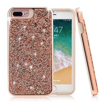 China 2 in 1 Hybrid Glitter Charm Bling Protector Cases Cover For iPhone 11 Pro X Max Xr Xs 8 7 6 6S Max Plus Phone Case For iphone for sale