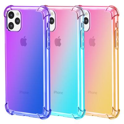 China Dirt-resistant Gradient Colors Shockproof Airbag Snare Cases For iPhone 11 Pro Max XR XS 8 7Plus 6S For Samsung S10 S9 Note 9 for sale