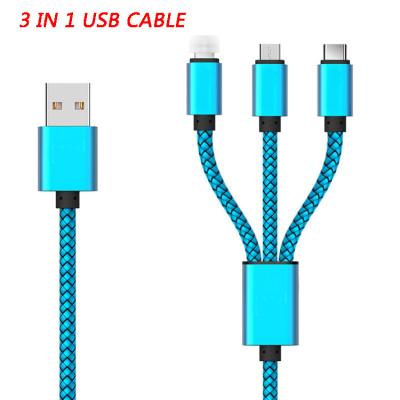 China Double Speed ​​1.2m 4FT USB Charging Cable Dragon Pattern 3-in-1 Charging Cable For i11Pro USB Android Micro Fast Charging Type C for sale