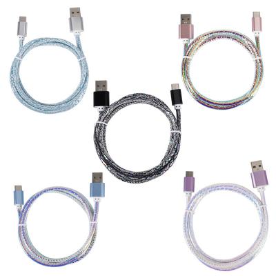 China Speed ​​1M 3FT USB Aluminum Alloy Twinkle Mobile Phone Fast Charging Fast Charging Data Cable For i11Pro USB Android Micro Fast Charging Type C for sale