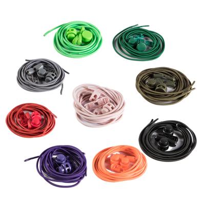 China UTAG Fashion New Arrival Multi Color Design Round Shoe Laces Elastic Small Locks Plastic Lace For Shoes for sale