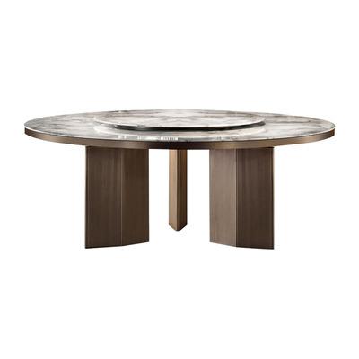 China Modern Luxury Round Chipboard Stone Dinner Table Set Style Stainless Steel Wedding Gold Silver Metal High Quality Dining Table for sale