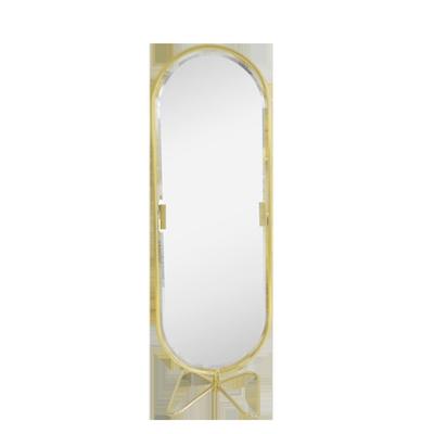 China Minimalist Customized Full Body Full Body Mirror Floor Stand Large Full Mirror Bedroom Silver Villa Bedroom for sale