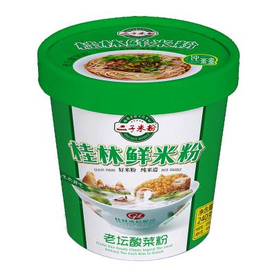 China Gluten Free Instant Thin Rice Snack Noodles Ramen Konjak Quick Noodle With Laotan Sauerkraut 240g for sale