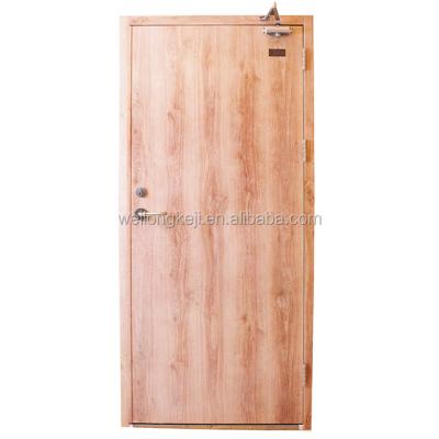 China Modern Factory Price One Hour Fire Frame Steel Leaf Fire Proof Rated Wood Door For Apartment for sale