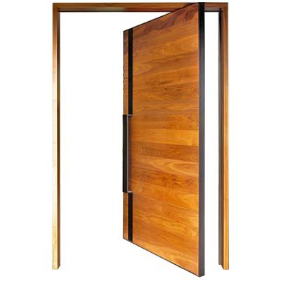 China Waterproof + sound insulation front entry sapele pivot solid wood door with fixed door design for vila for sale