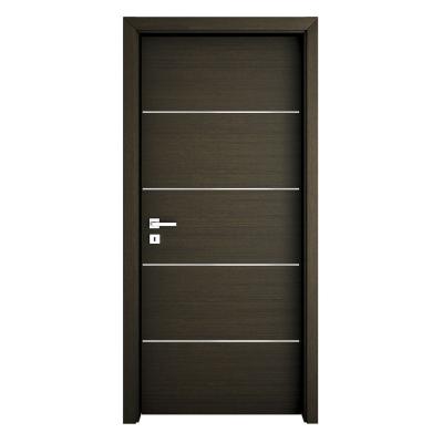 China 2*1m 45mm Thick Modern Walnut Veneer Interior Bedroom Door for sale