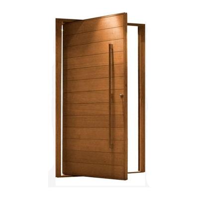 China Waterproof + Sound Insulation Design OEM Service OAK/Teak Exterior Main Pivot Luxury Solid Wood Wooden Entry Doors For House for sale