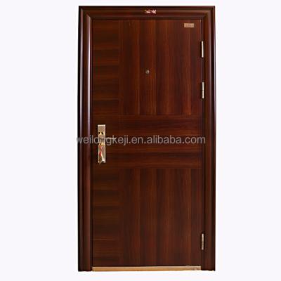 China Two Panel Modern Steel Fire Proof Cavity Metal Interior Security Door For Home for sale