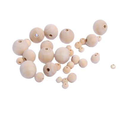 China Wholesale DIY Loose Wooden Beads Customize 6mm 8mm 10mm 12mm Jewelry Making Necklace Fashionable Loose Wooden Bead Making for sale