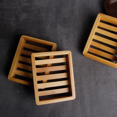 China 2022 Sustainable Household Creative Handmade Bamboo Drainage Soap Box for sale