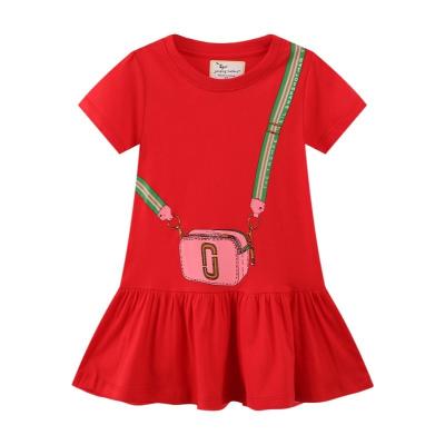 China Anti-wrinkle standard little girls dresses quality low price direct sales breathable top red dress for girls for sale