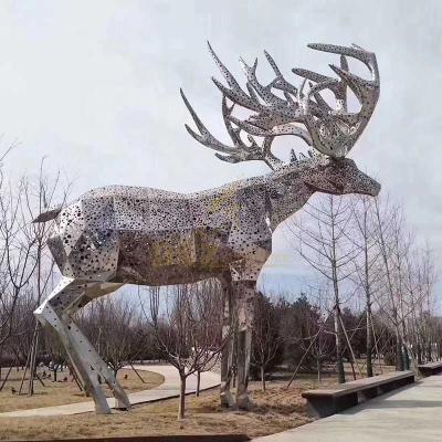 China Europe Deer Statue Stainless Steel David Resin Elk Crafts For Outdoor Sculpture for sale