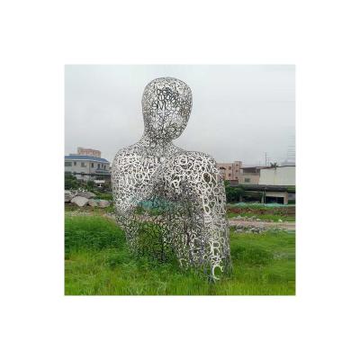 China Hot Europe Chinese Made Boutique Modern Sculpture Custom Metal Craft Abstract Stainless Steel Figures for sale