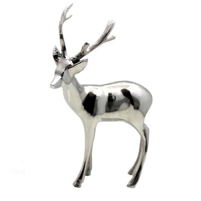 China Good Outdoor Europe Modern Art Custom Stainless Steel Stainless Steel Deer Sculpture for sale