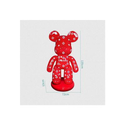 China Europe direct wholesale of high quality fiberglass abstract sculpture resin violent bear for sale