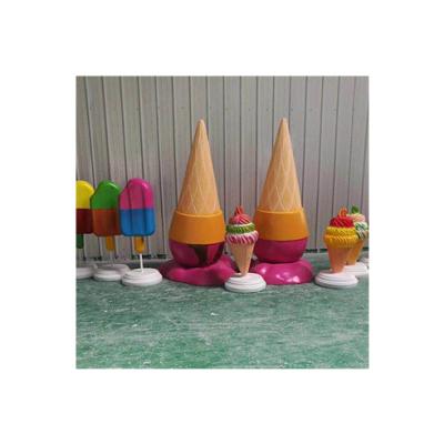 China Cheap and fine Europe abstract ice cream sculpture resin sculpture for sale