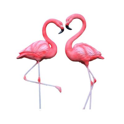 China New High Quality Chinese Made Sculpture Fiberglass Europe Animal Flamingo Sculpture for sale