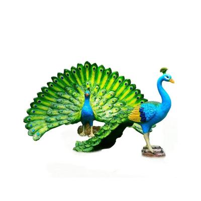 China Europe Best Seller Chinese Made FRP High Quality Animal Decorative Sculpture Peacock Sculpture for sale