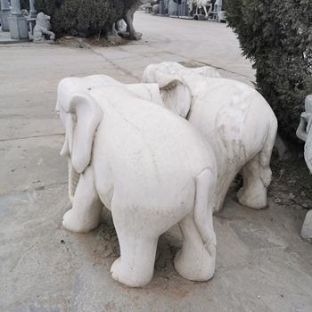 China Customization Modern Hand Made Marble Stone Lion Elephant Animal Statue With Factory Wholesale Price for sale