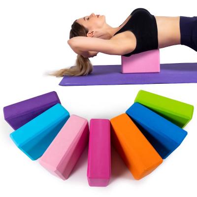 China Colorful High Density Yoga Block Manufacturer Bare Yoga Block Recycled EVA Material for sale