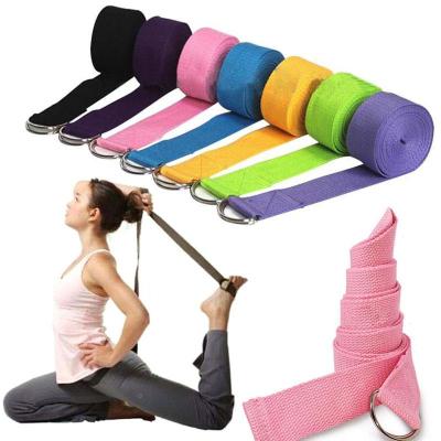 China Sports etc 183 * 3.8cm Training Exercise Yoga Strap Fitness Equipment Pantone Color Yoga Straps With Buckles for sale