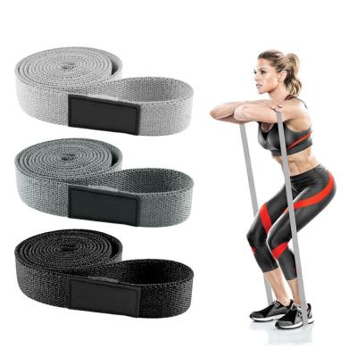 China Fitness Resistance Home Fitness Pull Up Aid Booty Long Resistance Bands Elastic Fabric Latex Resistance Exercise Bands Set for sale