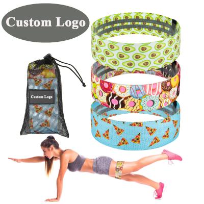 China Fitness Gym Equipment Elastic Loop Hip Circle Booty Resistance Bands Training Leg Glute Cloth Resistance Bands for sale