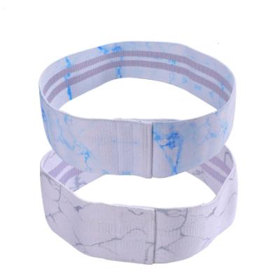 China Durable Multicolor Marble Print Logo Gray Resistant Hip Circle Fabric Customizable Resistance Band Set for sale